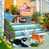 SUNSOUT INC - A New Playmate - 500 pc Jigsaw Puzzle by Artist: Higgins Bond - Finished Size 19" x 19" - MPN# 45857