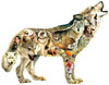 SUNSOUT INC - Native American Wolf - 750 pc Special Shape Jigsaw Puzzle by Artist: Giordano Studios - Finished Size 27" x 35" - MPN# 96049