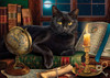SUNSOUT INC - Black Cat by Candlelight - 500 pc Large Pieces Jigsaw Puzzle by Artist: Image World - Finished Size 19.25" x 26.625" - MPN# 42906