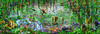 SUNSOUT INC - African Mural - 500 pc Jigsaw Puzzle by Artist: Adrian Chesterman - Finished Size 12" x 36" - MPN# 71610