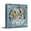 SUNSOUT INC - Keeper of the Wolf - 1000 pc Round Jigsaw Puzzle by Artist: Diana Casey - Finished Size 26" rd - MPN# 43001