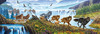 SUNSOUT INC - Wolves on the Run - 500 pc Jigsaw Puzzle by Artist: Steve Crisp - Finished Size 12" x 36" - MPN# 57356