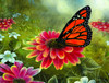 SUNSOUT INC - Monarch Butterfly - 500 pc Jigsaw Puzzle by Artist: Jim Hansel - Finished Size 18" x 24" - MPN# 67362