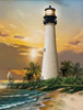 SUNSOUT INC - Cape Florida Lighthouse - 500 pc Jigsaw Puzzle by Artist: Tom Wood - Finished Size 18" x 24" - MPN# 28838