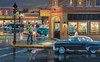 SUNSOUT INC - Small Town Saturday Night - 550 pc Jigsaw Puzzle by Artist: Ken Zylla - Finished Size 15" x 24" - MPN# 37767