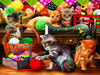 SUNSOUT INC - Fun in the Craft Room - 1000 pc Jigsaw Puzzle by Artist: Tom Wood - Finished Size 20" x 27" - MPN# 28867