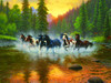 SUNSOUT INC - Evening Romp - 1000 pc Jigsaw Puzzle by Artist: Mark Keathley - Finished Size 20" x 27" - MPN# 53017