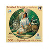 SUNSOUT INC - Trusted Friends - 500 pc Round Jigsaw Puzzle by Artist: Russ Docken - Finished Size 19.5" rd - MPN# 21841