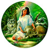 SUNSOUT INC - Trusted Friends - 500 pc Round Jigsaw Puzzle by Artist: Russ Docken - Finished Size 19.5" rd - MPN# 21841