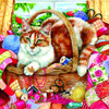SUNSOUT INC - A Perfect Spot - 500 pc Jigsaw Puzzle by Artist: Debbie Cook - Finished Size 19" x 19" - MPN# 36472