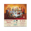 SUNSOUT INC - A Quilting Party - 550 pc Jigsaw Puzzle by Artist: Les Ray - Finished Size 15" x 24" - MPN# 25269