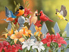 SUNSOUT INC - Birds on a Fence - 300 pc Jigsaw Puzzle by Artist: William Vanderdassen - Finished Size 18" x 24" - MPN# 30479