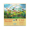 SUNSOUT INC - Butterfly Holiday - 550 pc Jigsaw Puzzle by Artist: Dennis Lewan - Finished Size 15" x 24" - MPN# 48317