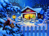 SUNSOUT INC - Christmas Bungalow - 1000 pc Jigsaw Puzzle by Artist: Corbert Gauthier - Finished Size 20" x 27" Christmas - MPN# 55989