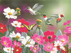 Cosmos and Hummingbirds 500 pc Jigsaw Puzzle by SUNSOUT INC