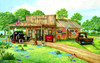 SUNSOUT INC - Ed's Garage - 550 pc Jigsaw Puzzle by Artist: Kay Lamb Shannon - Finished Size 15" x 24" - MPN# 58213