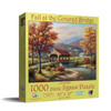 SUNSOUT INC - Fall at the Covered Bridge - 1000 pc Jigsaw Puzzle by Artist: Sung Kim - Finished Size 20" x 27" - MPN# 36608