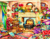 SUNSOUT INC - Fireside Embroidery - 1000 pc Large Pieces Jigsaw Puzzle by Artist: Kim Jacobs - Finished Size 27" x 35" - MPN# 23447