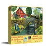 SUNSOUT INC - Fishing Down by the Stream - 1000 pc Jigsaw Puzzle by Artist: Tom Wood - Finished Size 20" x 27" - MPN# 28889