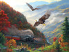 SUNSOUT INC - Great Smoky Mountain Railroad - 500 pc Jigsaw Puzzle by Artist: Mark Keathley - Finished Size 18" x 24" - MPN# 53135