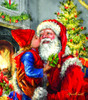 SUNSOUT INC - Kissing Santa - 500 pc Jigsaw Puzzle by Artist: Marcello Corti - Finished Size 19" x 19" Christmas - MPN# 60662