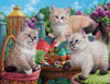 SUNSOUT INC - Kitten Tea Party - 500 pc Jigsaw Puzzle by Artist: Image World - Finished Size 18" x 24" - MPN# 42909