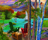 SUNSOUT INC - Lakeside View - 1000 pc Jigsaw Puzzle by Artist: Bigelow Illustrations - Finished Size 23" x 28" - MPN# 31514