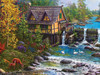 SUNSOUT INC - Mill by the Stream - 1000 pc Jigsaw Puzzle by Artist: Image World - Finished Size 20" x 27" - MPN# 42939