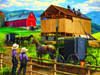 SUNSOUT INC - Raising the Barn - 500 pc Jigsaw Puzzle by Artist: Tom Wood - Finished Size 18" x 24" - MPN# 28910