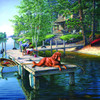 SUNSOUT INC - Summer Vacation - 500 pc Jigsaw Puzzle by Artist: James Meger - Finished Size 19" x 19" - MPN# 28451