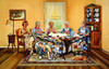 SUNSOUT INC - The Gossip Party - 1000 pc Jigsaw Puzzle by Artist: Les Ray - Finished Size 19" x 30" - MPN# 25202