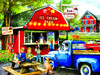 SUNSOUT INC - The Ice Cream Barn - 1000 pc Jigsaw Puzzle by Artist: Tom Wood - Finished Size 20" x 27" - MPN# 28858