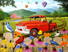 SUNSOUT INC - The Red Truck - 500 pc Jigsaw Puzzle by Artist: Robert Wavra - Finished Size 18" x 24" - MPN# 51304