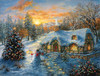 SUNSOUT INC - Christmas Cottage - 500 pc Jigsaw Puzzle by Artist: Nicky Boehme - Finished Size 18" x 24" Christmas - MPN# 19224