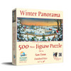 SUNSOUT INC - Winter Panorama - 500 pc Jigsaw Puzzle by Artist: Sam Timm - Finished Size 12" x 36" Christmas - MPN# 29196