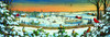 SUNSOUT INC - Winter Panorama - 500 pc Jigsaw Puzzle by Artist: Sam Timm - Finished Size 12" x 36" Christmas - MPN# 29196