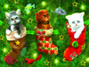 SUNSOUT INC - Stockings Full of Kittens - 300 pc Jigsaw Puzzle by Artist: Giordano Studios - Finished Size 18" x 24" Christmas - MPN# 37160