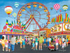 SUNSOUT INC - On the Midway - 300 pc Jigsaw Puzzle by Artist: Don Engler - Finished Size 18" x 24" - MPN# 60346