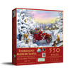 SUNSOUT INC - Thoroughly Modern Santa - 550 pc Jigsaw Puzzle by Artist: Gilberto Marchi - Finished Size 15" x 24" Christmas - MPN# 60604