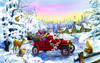 SUNSOUT INC - Thoroughly Modern Santa - 550 pc Jigsaw Puzzle by Artist: Gilberto Marchi - Finished Size 15" x 24" Christmas - MPN# 60604
