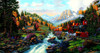 SUNSOUT INC - Autumn Run - 500 pc Jigsaw Puzzle by Artist: Derk Hansen - Finished Size 15" x 29" - MPN# 26213