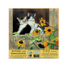 SUNSOUT INC - Kittens and Sunflowers - 550 pc Jigsaw Puzzle by Artist: Susan Bourdet - Finished Size 15.5" x 18" - MPN# 28975