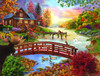 SUNSOUT INC - Autumn Evening - 1000 pc Jigsaw Puzzle by Artist: Bigelow Illustrations - Finished Size 20" x 27" - MPN# 31554 SUNSOUT INC - Autumn Evening - 1000 pc Jigsaw Puzzle by Artist: Bigelow Illustrations - Finished Size 20" x 27" - MPN# 31554