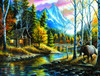 SUNSOUT INC - Peaceful Setting - 500 pc Jigsaw Puzzle by Artist: Chuck Black - Finished Size 18" x 24" - MPN# 55182