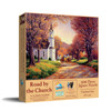 SUNSOUT INC - Road by the Church - 500 pc Jigsaw Puzzle by Artist: Randy Van Beek - Finished Size 18" x 24" - MPN# 62809