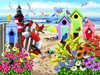 SUNSOUT INC - At Home by the Sea pc - 1000 pc Jigsaw Puzzle by Artist: Nancy Wernersbach - Finished Size 20" x 27" - MPN# 63002