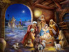 SUNSOUT INC - Upon A Holy Night - 1000 pc Jigsaw Puzzle by Artist: Menga - Finished Size 20" x 27" Christmas - MPN# 60609