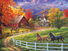 SUNSOUT INC - Horse Valley Farm - 1000 pc Jigsaw Puzzle by Artist: Abraham Hunter - Finished Size 20" x 27" - MPN# 69792