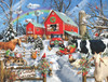 SUNSOUT INC - Winter Barn - 300 pc Jigsaw Puzzle by Artist: Lori Schory - Finished Size 18" x 24" Christmas - MPN# 35219