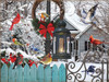 SUNSOUT INC - Gathering for Winter - 1000 pc Jigsaw Puzzle by Artist: Rafael Trujillo - Finished Size 20" x 27" Christmas - MPN# 42228